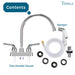 Tehila Chrome Finish Gooseneck Faucet with Side Sprayer - Sweatfully