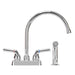 Tehila Chrome Finish Gooseneck Faucet with Side Sprayer - Sweatfully
