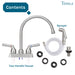 Tehila Stainless Steel Finish Gooseneck Faucet with Side Sprayer - Sweatfully