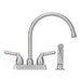 Tehila Stainless Steel Finish Gooseneck Faucet with Side Sprayer - Sweatfully