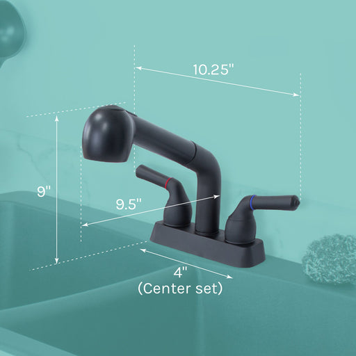 Tehila Black Finish Pull-Out Faucet - Sweatfully