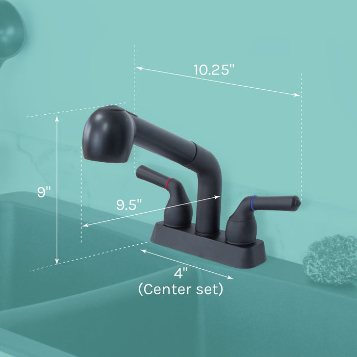Tehila Black Finish Pull-Out Faucet - Sweatfully