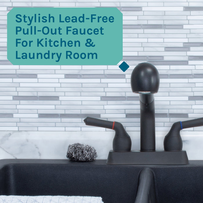 Tehila Black Finish Pull-Out Faucet - Sweatfully