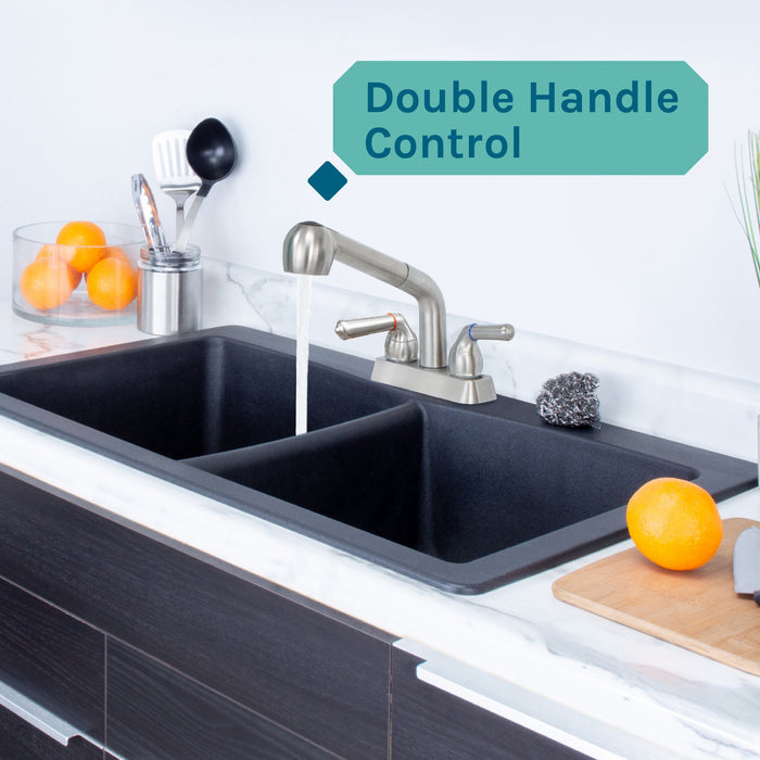 Tehila Stainless Steel Finish Pull-Out Faucet - Sweatfully