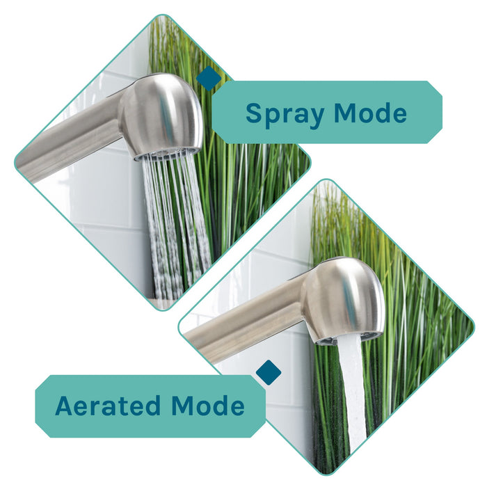 Tehila Stainless Steel Finish Pull-Out Faucet - Sweatfully