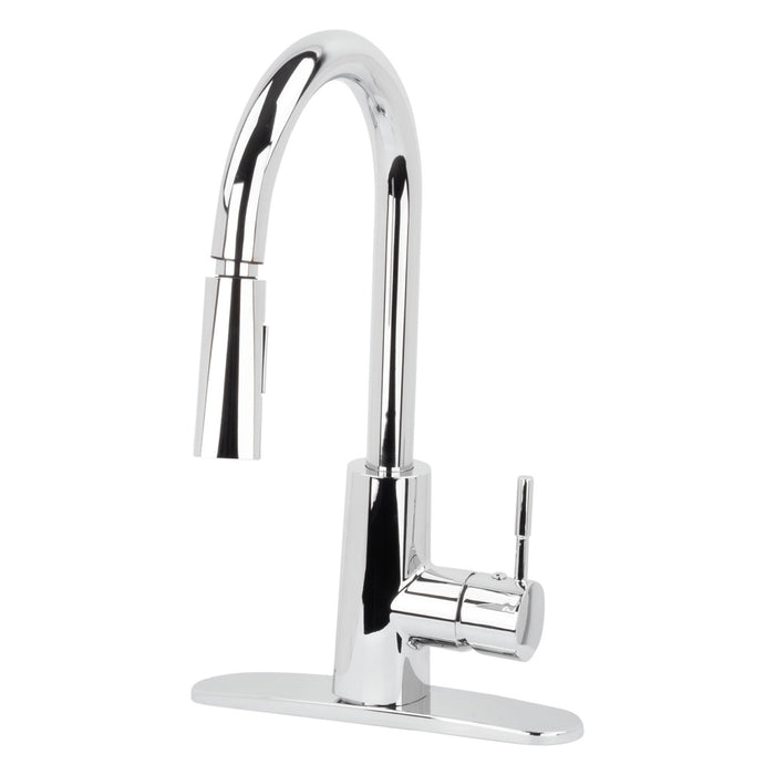 Tehila Chrome Finish High-Arc Pull-Down Faucet - Sweatfully
