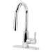 Tehila Chrome Finish High-Arc Pull-Down Faucet - Sweatfully