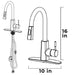 Tehila Chrome Finish High-Arc Pull-Down Faucet - Sweatfully