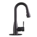 Tehila Black Finish Low Profile Pull-Down Faucet - Sweatfully