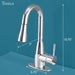 Tehila Chrome Finish Low Profile Pull-Down Faucet - Sweatfully