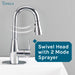Tehila Chrome Finish Low Profile Pull-Down Faucet - Sweatfully
