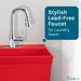 Tehila Chrome Finish Low Profile Pull-Down Faucet - Sweatfully