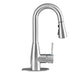 Tehila Stainless Steel Finish Low Profile Pull-Down Faucet - Sweatfully