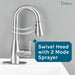 Tehila Stainless Steel Finish Low Profile Pull-Down Faucet - Sweatfully