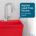 Tehila Stainless Steel Finish Low Profile Pull-Down Faucet - Sweatfully