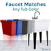 Tehila Black Finish Wide-set Gooseneck Faucet with Side Sprayer - Sweatfully