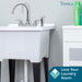 Tehila Chrome Finish Wide-set Gooseneck Faucet with Side Sprayer - Sweatfully