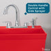 Tehila Chrome Finish Wide-set Gooseneck Faucet with Side Sprayer - Sweatfully
