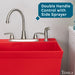 Tehila Stainless Steel Finish Wide-set Gooseneck Faucet with Side Sprayer - Sweatfully