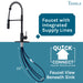 Tehila Black Finish High Arc Coil Pull-Down Faucet - Sweatfully