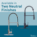 Tehila Black Finish High Arc Coil Pull-Down Faucet - Sweatfully