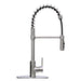 Tehila Stainless Steel Finish High Arc Coil Pull-Down Faucet - Sweatfully