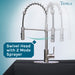 Tehila Stainless Steel Finish High Arc Coil Pull-Down Faucet - Sweatfully