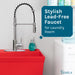 Tehila Stainless Steel Finish High Arc Coil Pull-Down Faucet - Sweatfully
