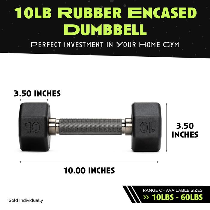Octo Rubber Dumbbell (sold individually) - Sweatfully