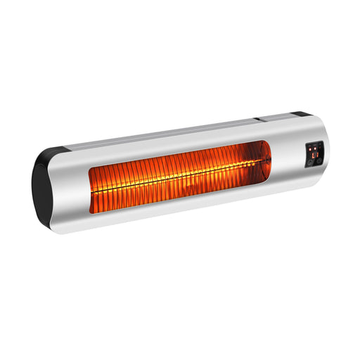 Electric Patio Heater LED Display 12H Timer Wall-mounted or Free-stand Using for Patio or Home Use - Sweatfully