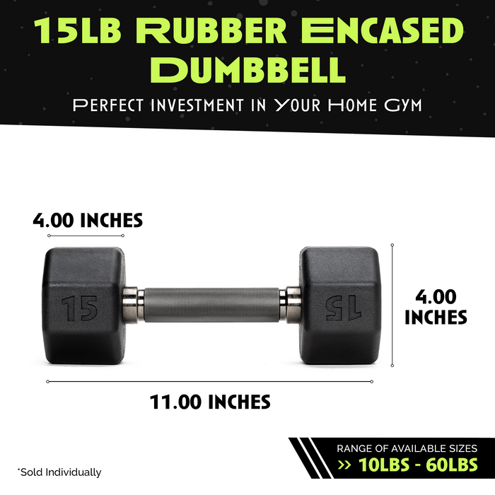 Octo Rubber Dumbbell (sold individually) - Sweatfully