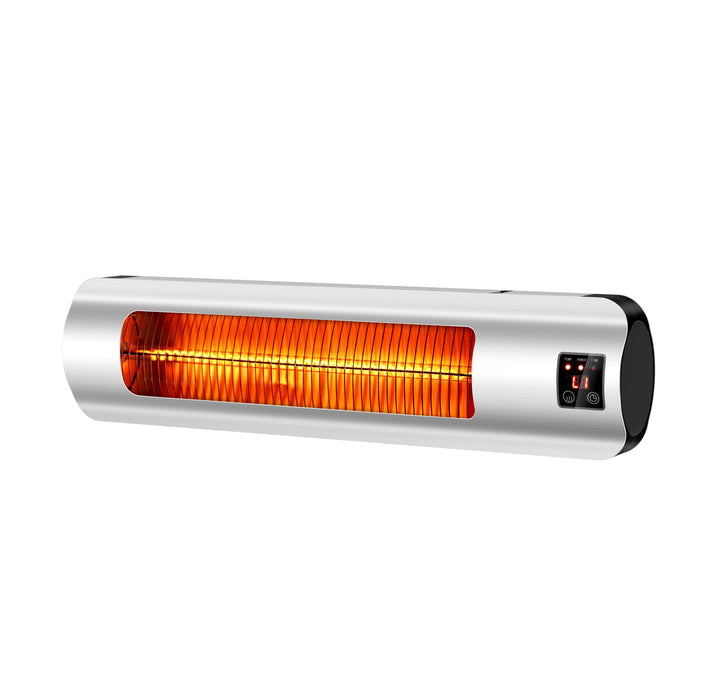 Electric Patio Heater LED Display 12H Timer Wall-mounted or Free-stand Using for Patio or Home Use - Sweatfully