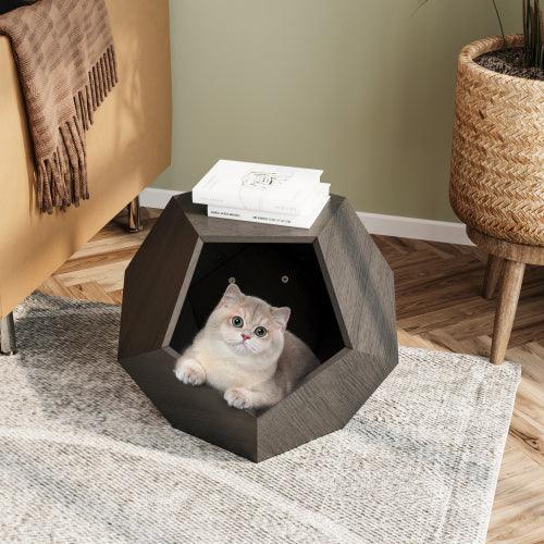 25.98'' Modern Pet Furniture Cat Carrier, Sofa Side Table, Planter MDF Multifunctional Furniture, Burmese Sumac - Sweatfully