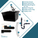 Tehila Standard Wall-Mounted Black Utility Sink with Black Finish Pull-Out Faucet - Sweatfully