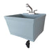 Tehila Standard Wall-Mounted Grey Utility Sink with Stainless Steel Finish Pull-Out Faucet - Sweatfully