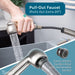 Tehila Standard Wall-Mounted Grey Utility Sink with Stainless Steel Finish Pull-Out Faucet - Sweatfully