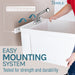 Tehila Standard Wall-Mounted White Utility Sink with Chrome Finish Pull-Out Faucet - Sweatfully