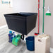 Tehila Standard Wall-Mounted Black Utility Sink, No Supply Lines - Sweatfully
