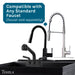 Tehila Standard Wall-Mounted Black Utility Sink, No Supply Lines - Sweatfully