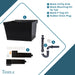 Tehila Standard Wall-Mounted Black Utility Sink, No Supply Lines - Sweatfully