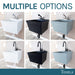 Tehila Standard Wall-Mounted Grey Utility Sink, No Supply Lines - Sweatfully