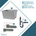 Tehila Standard Wall-Mounted Grey Utility Sink, No Supply Lines - Sweatfully