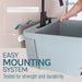 Tehila Standard Wall-Mounted Grey Utility Sink with Black Finish Pull-Down Faucet - Sweatfully