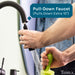 Tehila Standard Wall-Mounted Grey Utility Sink with Black Finish Pull-Down Faucet - Sweatfully