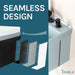 Tehila Standard Wall-Mounted Grey Utility Sink with Black Finish Pull-Down Faucet - Sweatfully