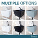 Tehila Standard Wall-Mounted White Utility Sink with Black Finish Pull-Down Faucet - Sweatfully