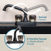 Tehila Basics Freestanding Black Utility Sink with Black Finish Dual Handle Utility Faucet - Sweatfully