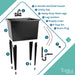 Tehila Basics Freestanding Black Utility Sink with Black Finish Dual Handle Utility Faucet - Sweatfully