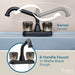 Tehila Basics Freestanding Grey Utility Sink with Black Finish Dual Handle Utility Faucet - Sweatfully