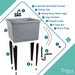 Tehila Basics Freestanding Grey Utility Sink with Black Finish Dual Handle Utility Faucet - Sweatfully